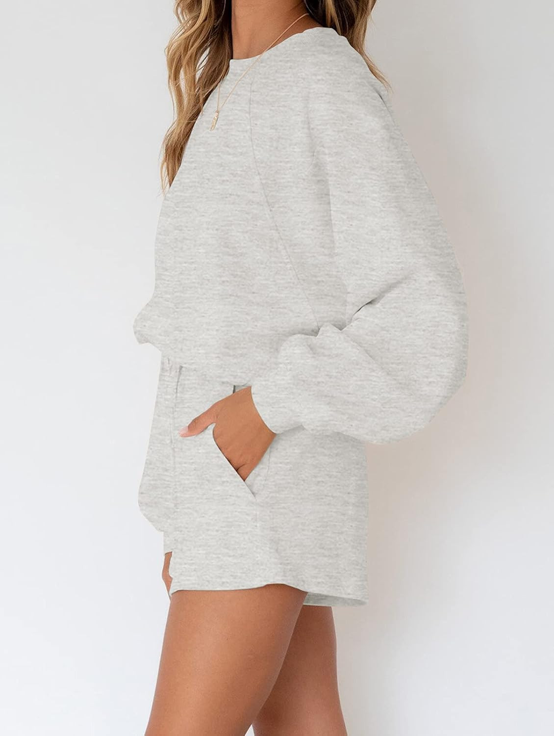 MEROKEETY Women's Oversized Batwing Sleeve Lounge Sets Casual Top and Shorts 2 Piece Outfits Swea... | Amazon (US)