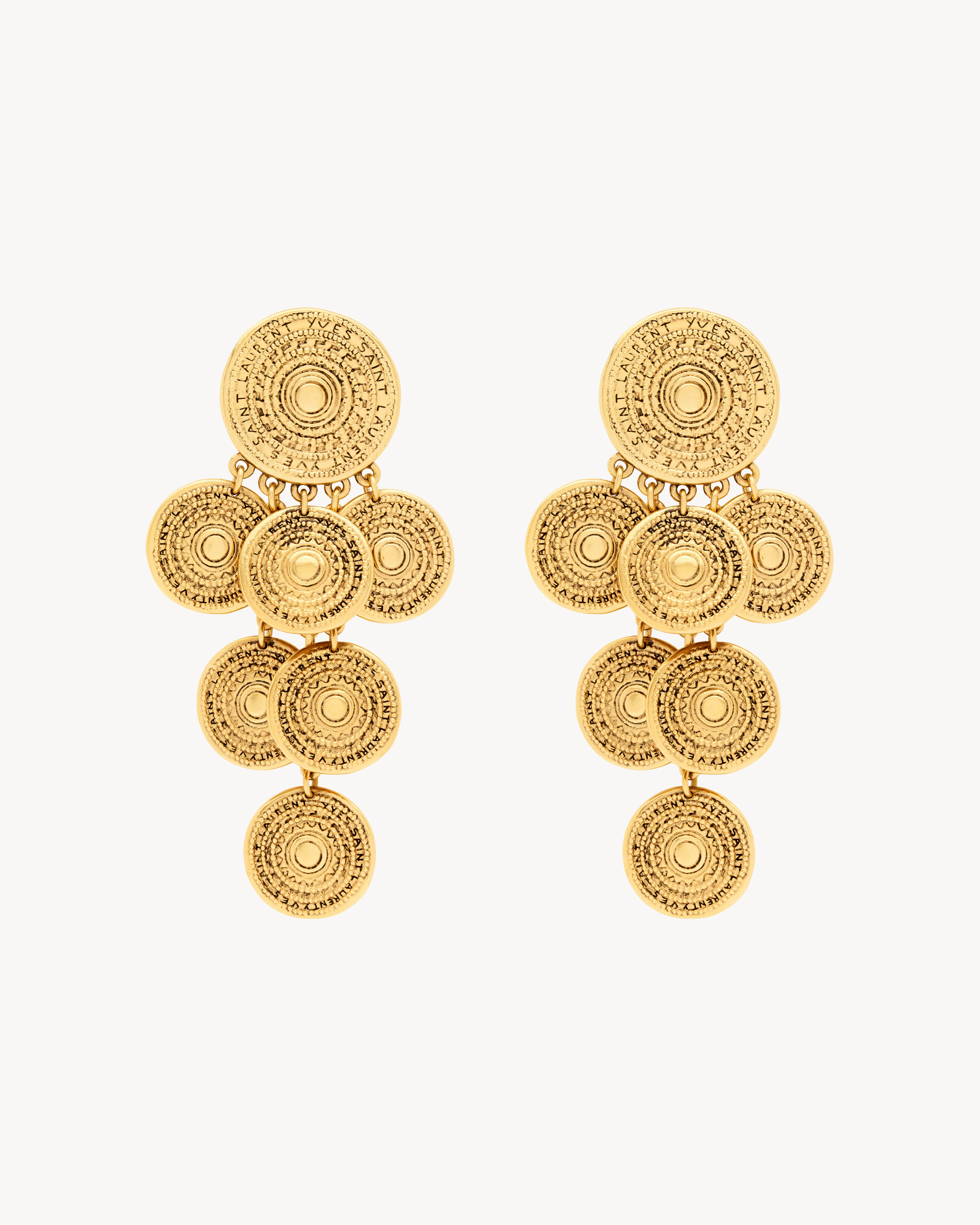 YVES SAINT LAURENT charm earrings in metal | Saint Laurent Inc. (Global)