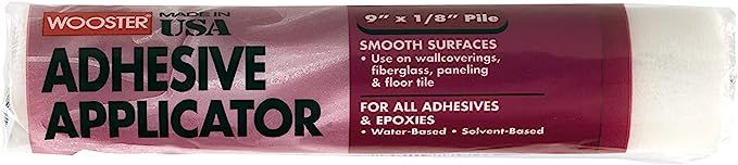 Wooster Brush R245-9 Adhesive Applicator Roller Cover, 1/8-Inch Nap, 9-Inch | Amazon (US)