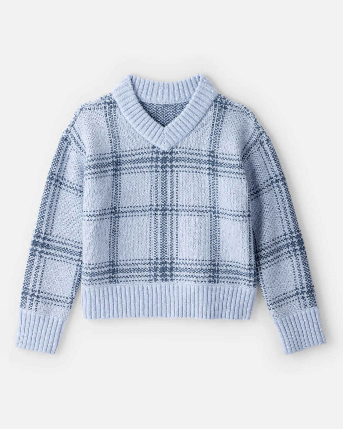 Girls Plaid Sweater - Blue | Carter's Inc