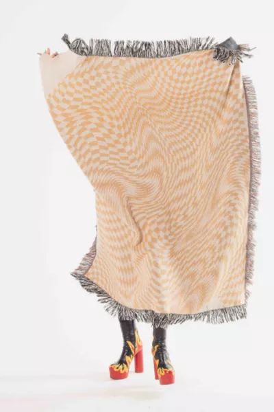 Clr Shop Melted Butterscotch Woven Throw Blanket | Urban Outfitters (US and RoW)