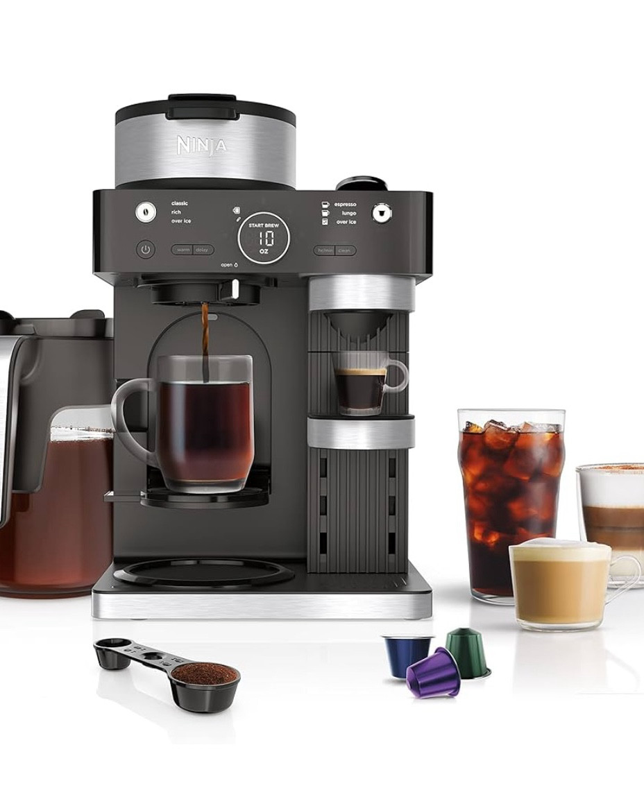 Ninja coffee maker has the capabilities to brew coffee with ground coffee in a pot, use nespresso pods for a single, and make iced coffee! It also has a milk frother! It’s on sale NOW on Amazon 

Gift guide
Mother in law gift guide
Father in law gift guide
Husband gift guide
Gifts for her
Gifts for him 
Christmas gift
Coffee
Coffee maker
Kitchen
Home
Amazon
Sale alert


#LTKHome #LTKGiftGuide #LTKSaleAlert