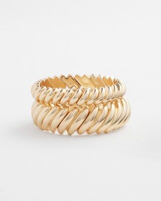 Gold Tone Stretch Bracelet Set | Chico's