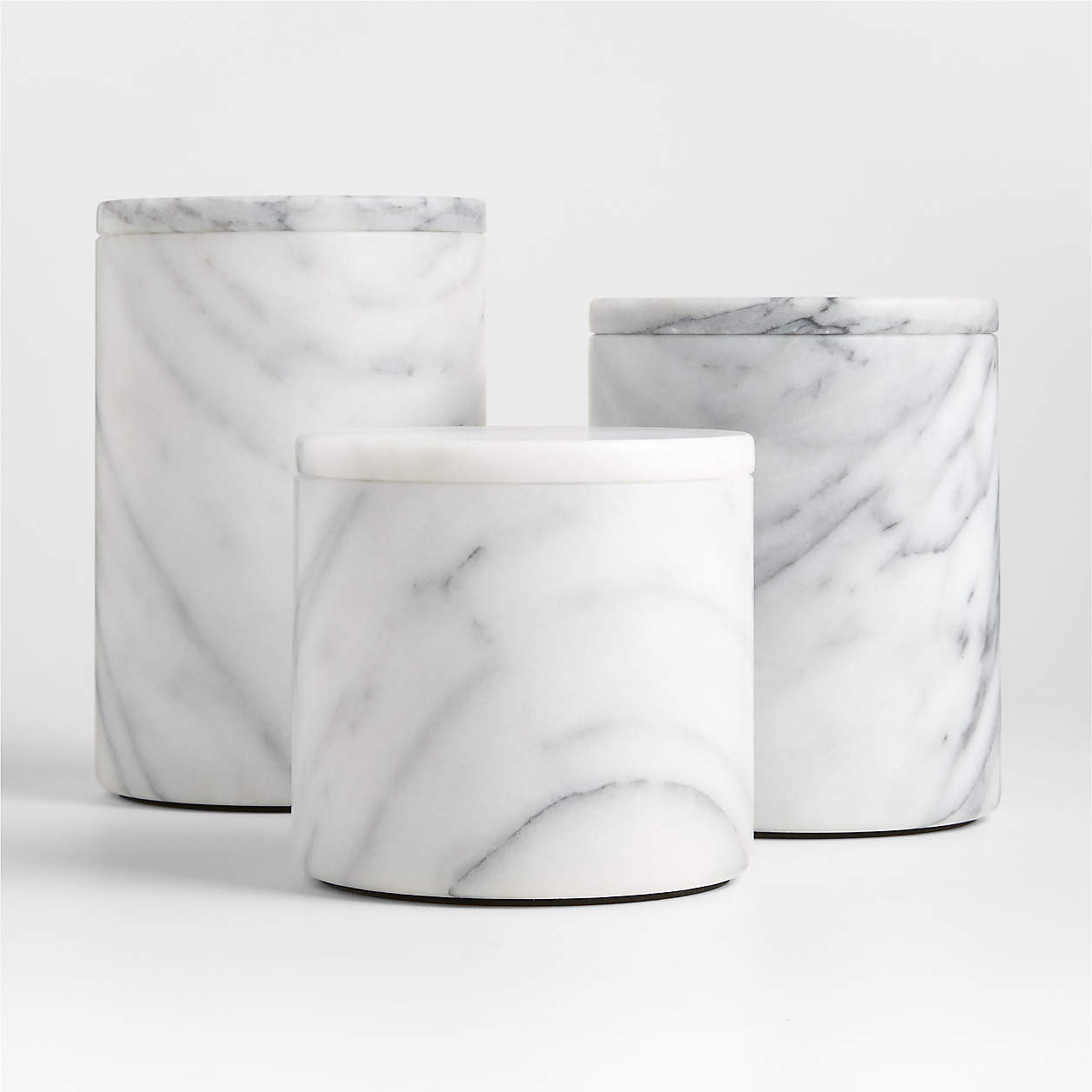 French Kitchen Marble Canister Set + Reviews | Crate & Barrel | Crate & Barrel