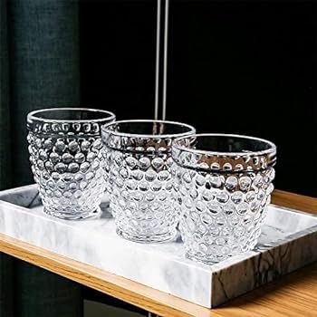 Omita Boston Highball Glasses Set of 6 Clear 10.2 oz Vintage Hobnail Embossed Tall Drinking Glass Be | Amazon (US)