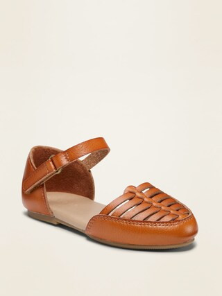 Faux-Leather Huarache Ballet Flats for Toddler Girls | Old Navy (US)