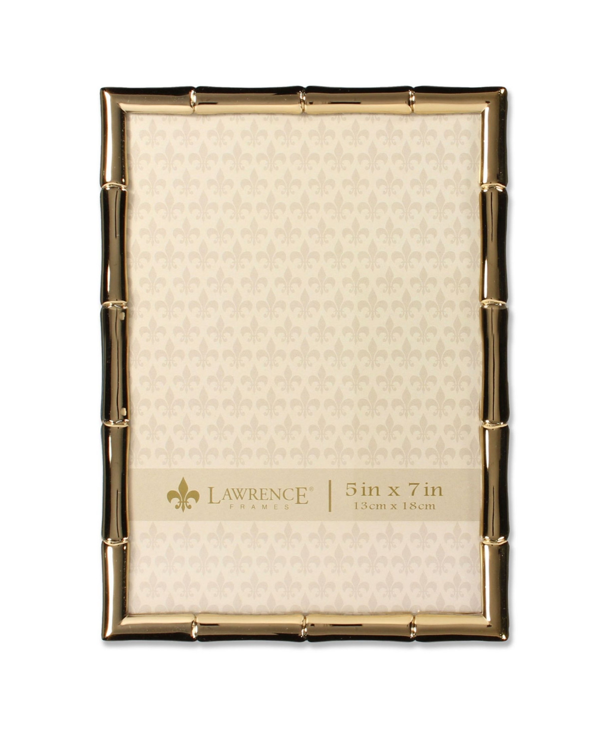 Lawrence Frames Gold Metal Picture Frame with Bamboo Design - 5" x 7" - Gold | Macy's