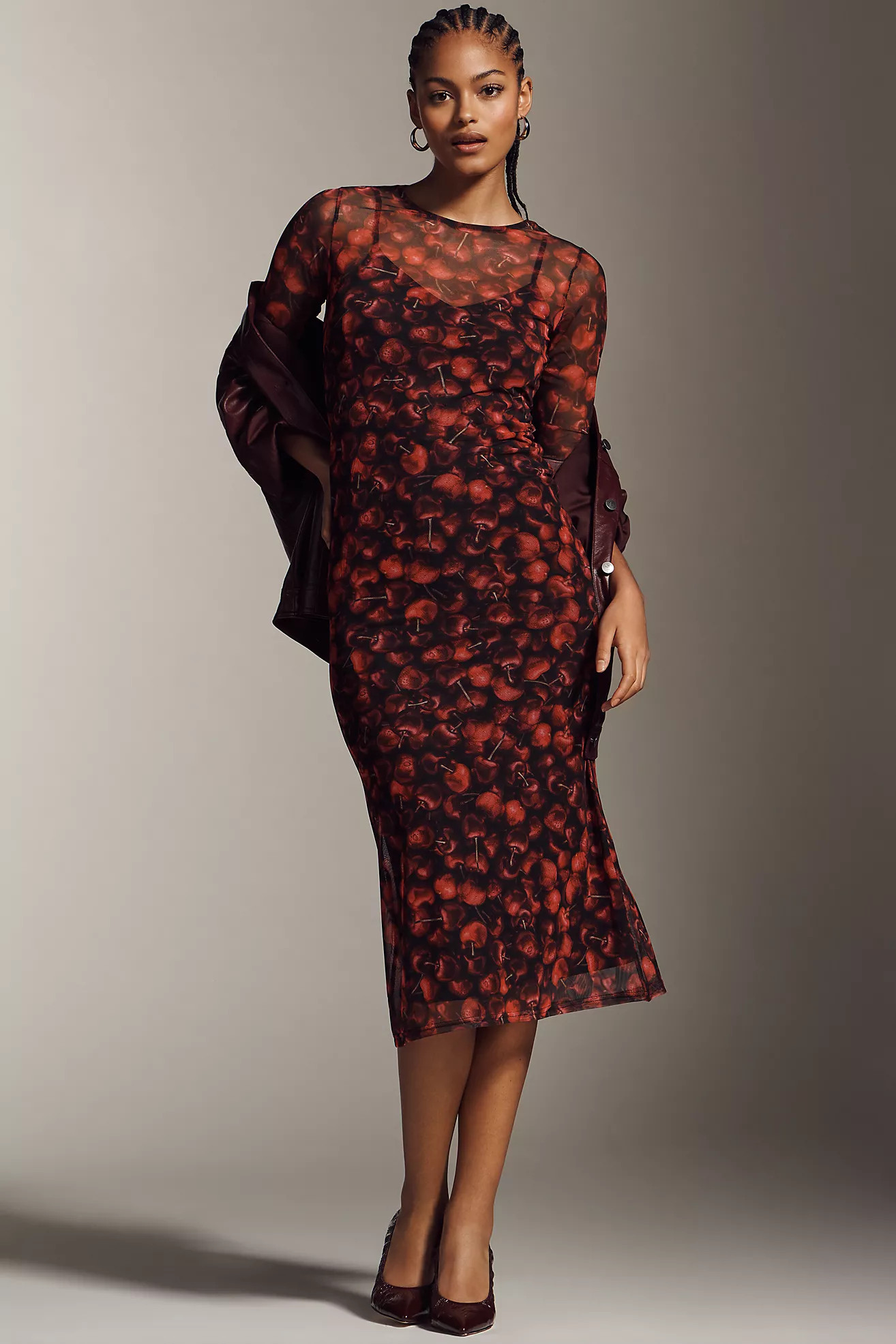 Never Fully Dressed Cherry Mesh Maxi Dress | Anthropologie (US)