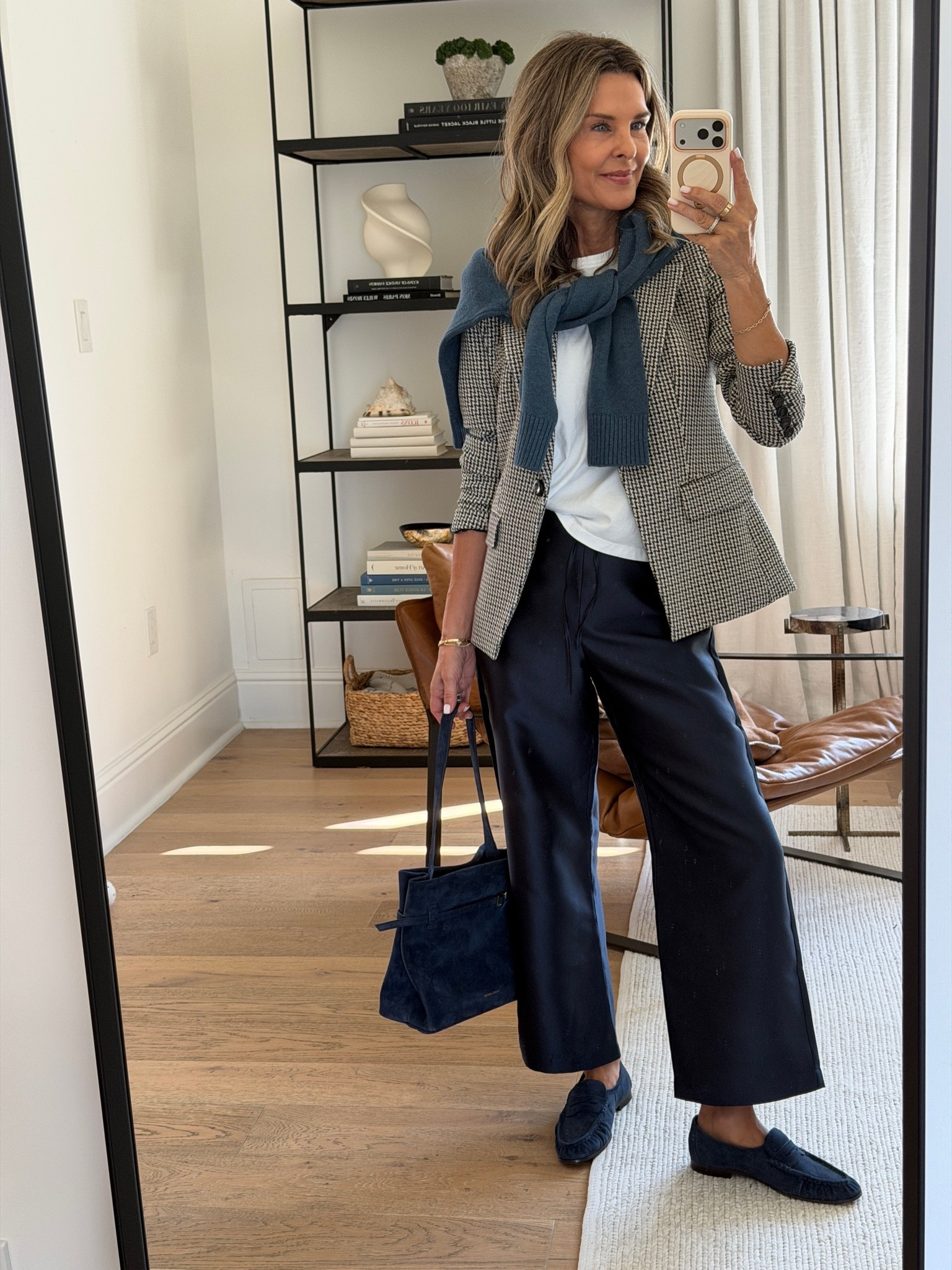 -Forever blazer from @Veronica Beard 
-Taffeta pants are @Reformation I’m 5’6”
-suede loafers @samedelman TTS  size down if in between.

#LTKootd #LTKOver40