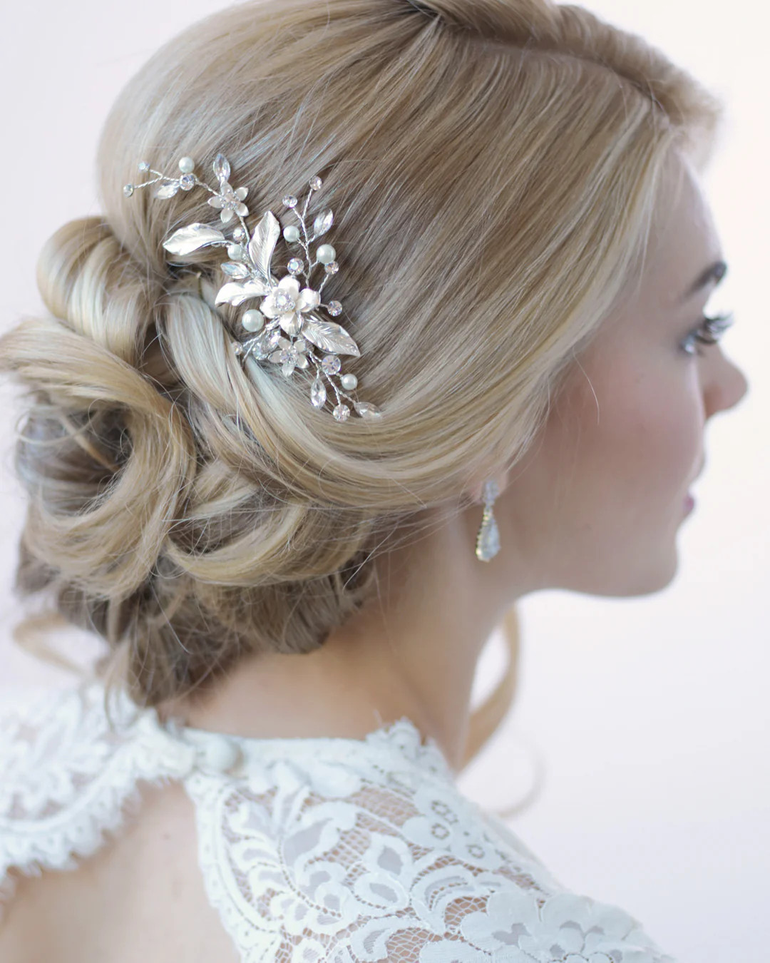 Petite Pearl & Floral Wedding Clip | Dareth Colburn