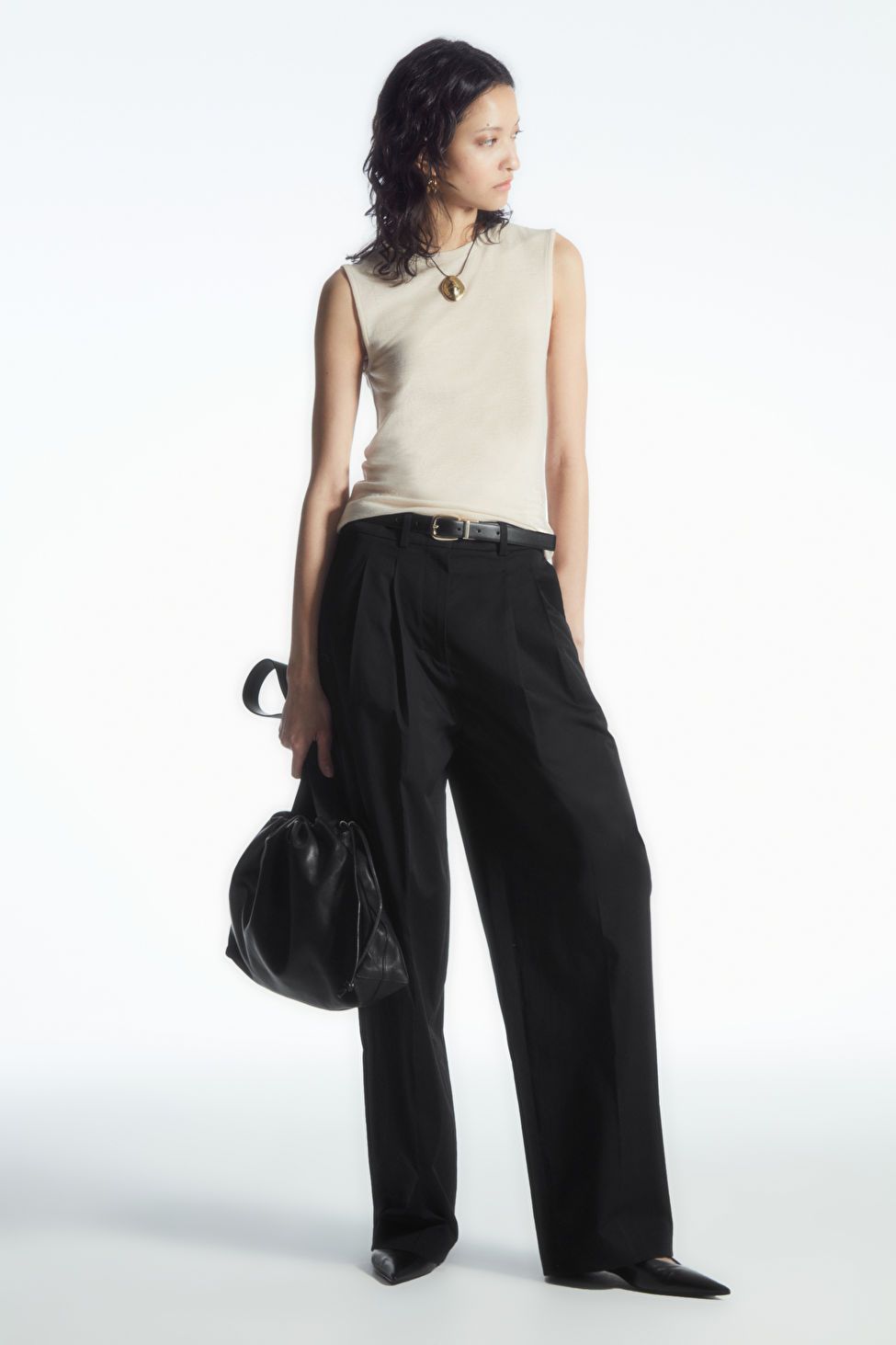 WIDE-LEG TAILORED TWILL TROUSERS | COS (EU)