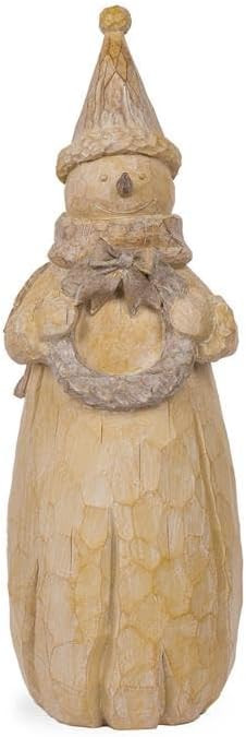 Blossom Bucket Woodsy Snowman with Christmas Wreath Figurine, 13.25-Inch | Amazon (US)