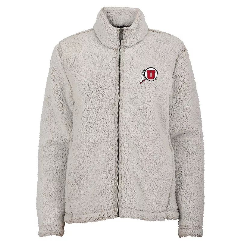 Juniors' Utah Utes Sherpa Jacket, Women's, Size: Large, Grey | Kohl's