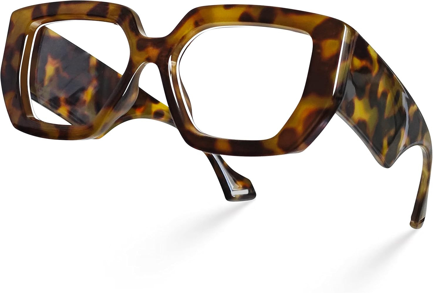 Blue Light Glasses for Women, Oversized Square Thick Acetate Frame, for Computer Glasses and Gami... | Amazon (US)