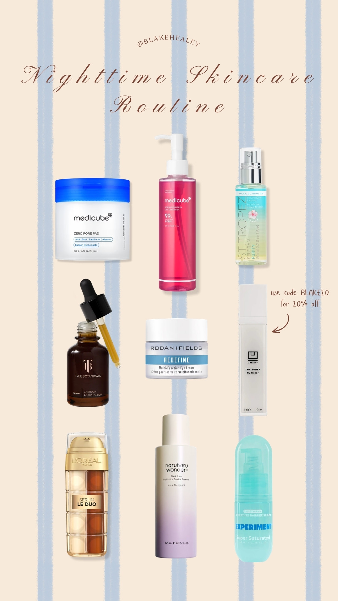 Nighttime skincare routine!  

 #LTKgrwm #LTKselfcare #LTKBeauty