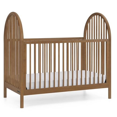 Delta Children Cannon 4-in-1 Convertible Crib - Converts from Baby Crib to Toddler Bed, Daybed and Sofa Bed, Fits Standard Full-Size Crib Mattress, Chestnut | Amazon (US)