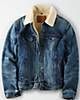 AE Sherpa Lined Jean Jacket | American Eagle Outfitters (US & CA)