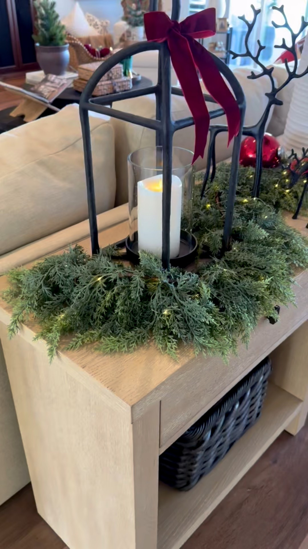 Beautiful 9’ cedar garland. Soft to touch and looks so pretty!