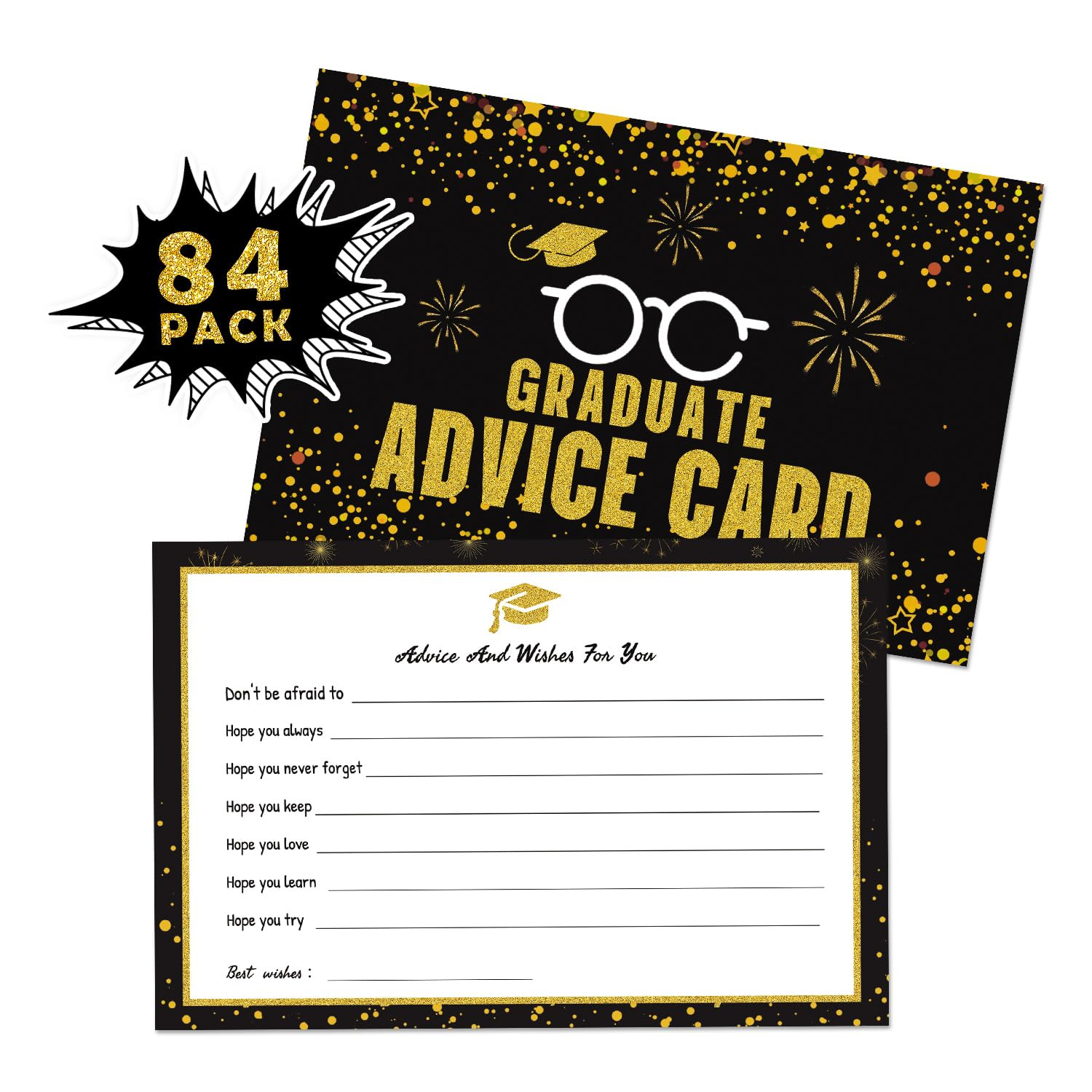 PARTYWIND 84 PCS Graduate Advice Cards 2025, Graduation Wishes Cards for Party Games Decorations ... | Amazon (US)