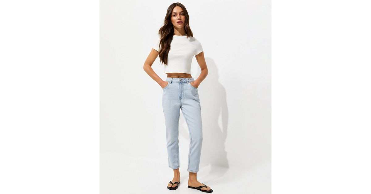 Petite Light Blue Hannah Straight Leg Jeans | New Look | New Look (UK)