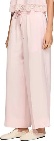 SANDRO Satin-effect wide-leg trousers | Nordstrom | Nordstrom