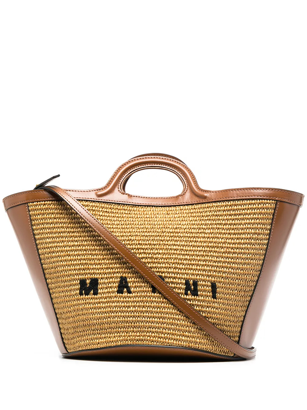 Marni Small Tropicalia logo-embroidered Bag | Neutrals | FARFETCH | Farfetch Global