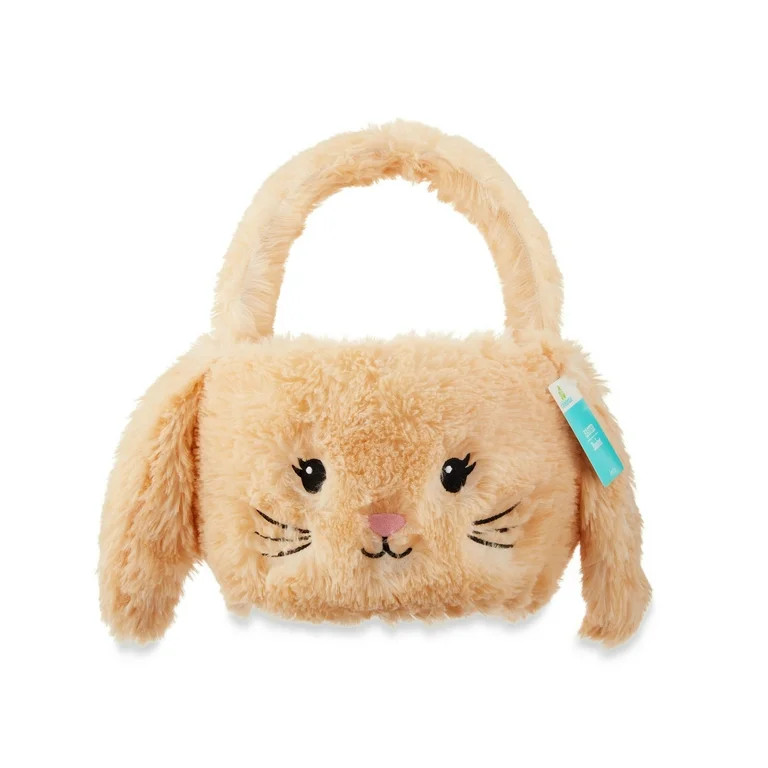 Easter Brown Plush Bunny Basket, 12 in x 12 in, by Way To Celebrate | Walmart (US)