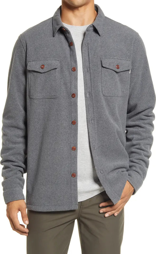 Vuori Polartec® Water Repellent Fleece Shirt Jacket | Nordstrom | Nordstrom
