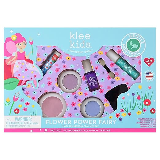 Luna Star Naturals Klee Kids Deluxe Play Makeup Kit. Gentle and Non-Toxic. Made in USA. (Flower P... | Amazon (US)