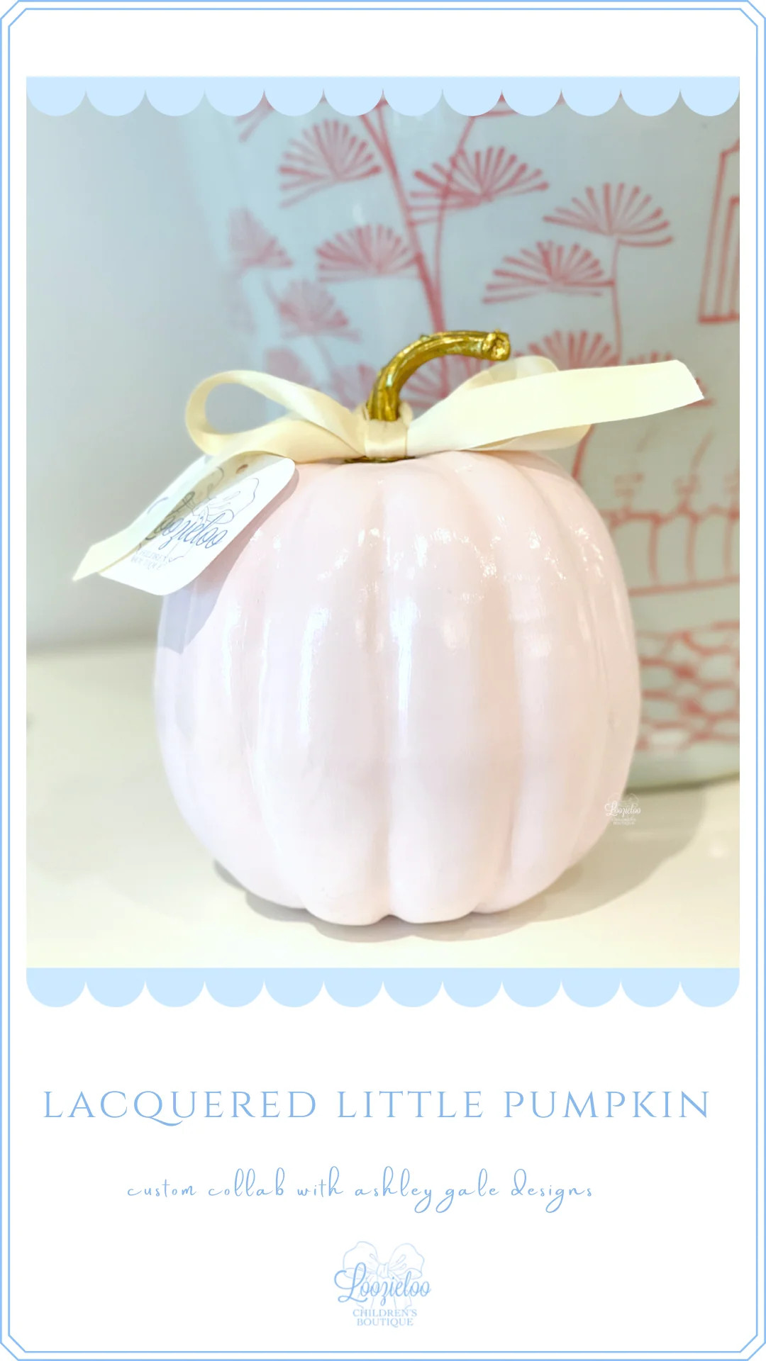 Lacquered Little Pumpkin in Pale Pink | Loozieloo