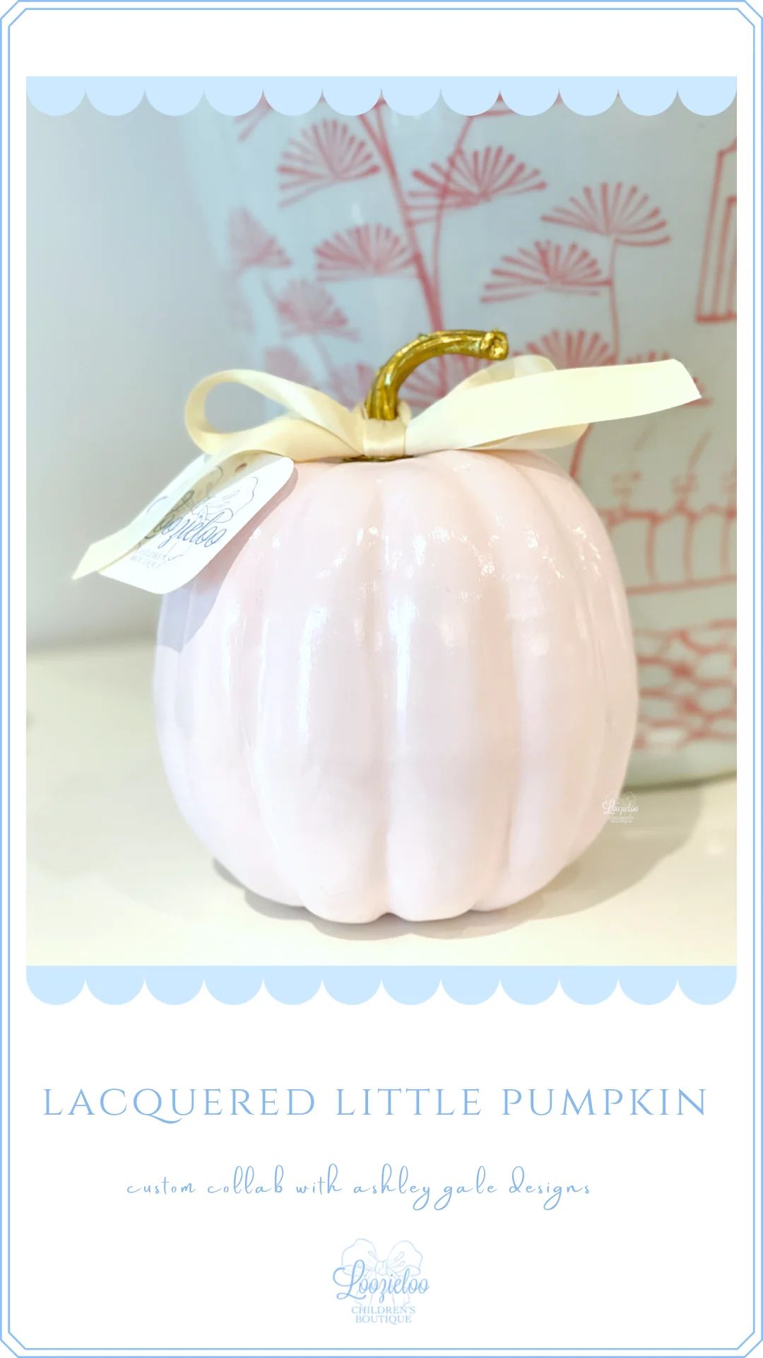 Lacquered Little Pumpkin in Pale Pink | Loozieloo