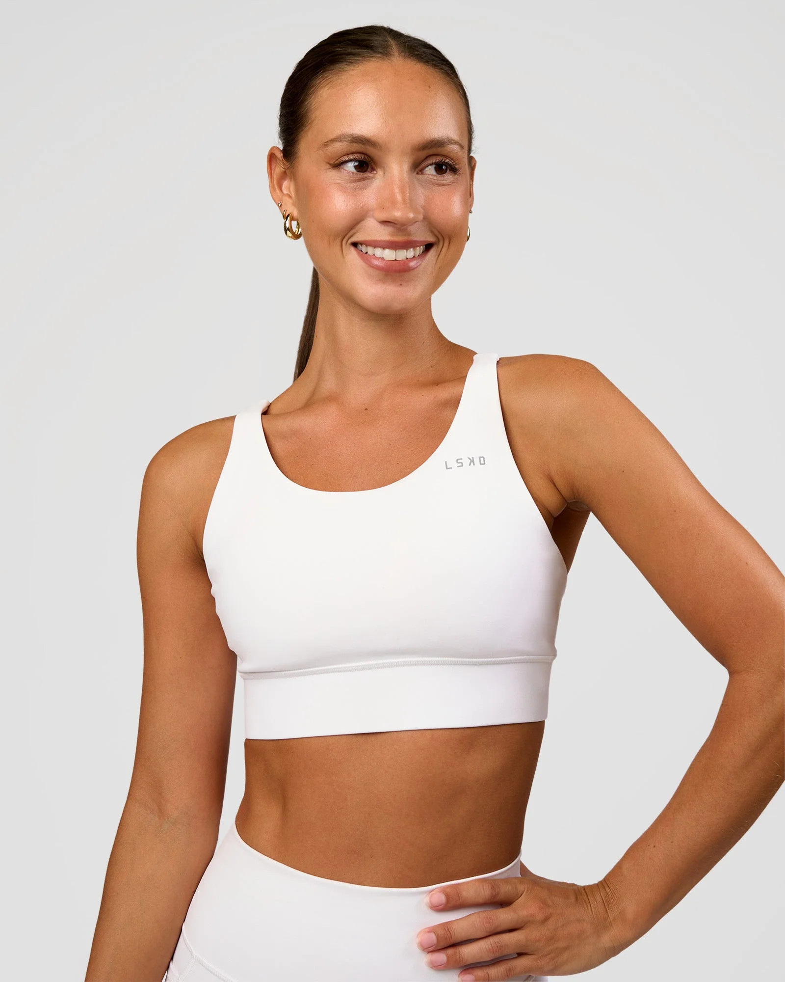 Accelerate Sports Bra - White | LSKD
