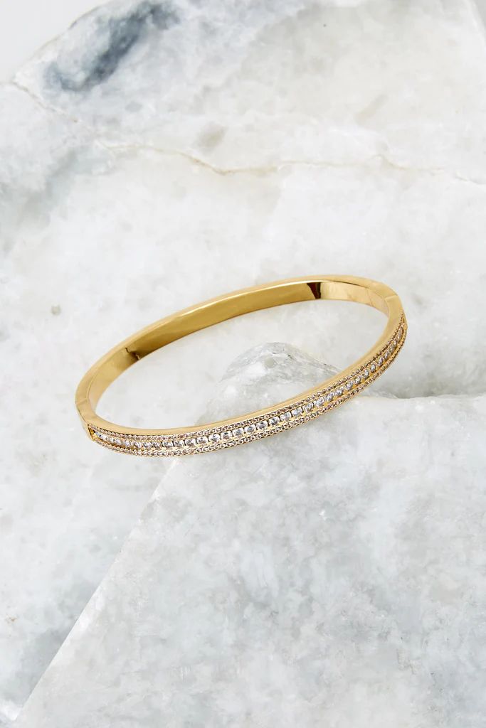 Hollywood Gold Bangle | Red Dress 