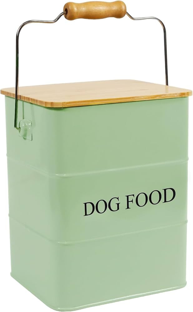 Dog Food storage container Dog Treats Jar,5~6 lb Metal food treats tin for Dog, pet snacks Canist... | Amazon (US)
