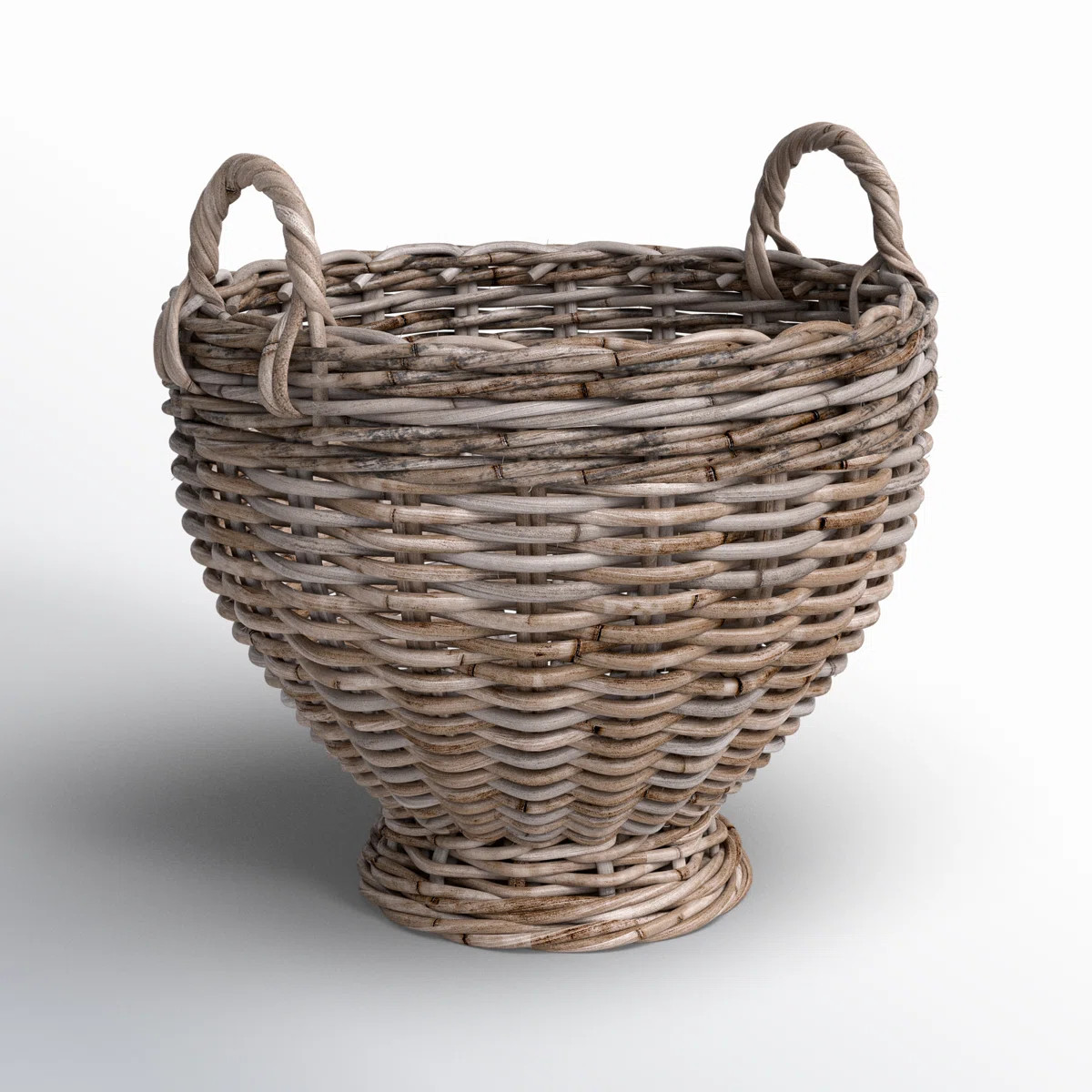 Marsi Cup Shaped Woven Rattan Footed Basket Storage | Wayfair North America