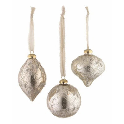 Napa Home &amp; Garden Trousseau 3 Piece Vine Glass Ornament Set (Set of 2) | Wayfair North America
