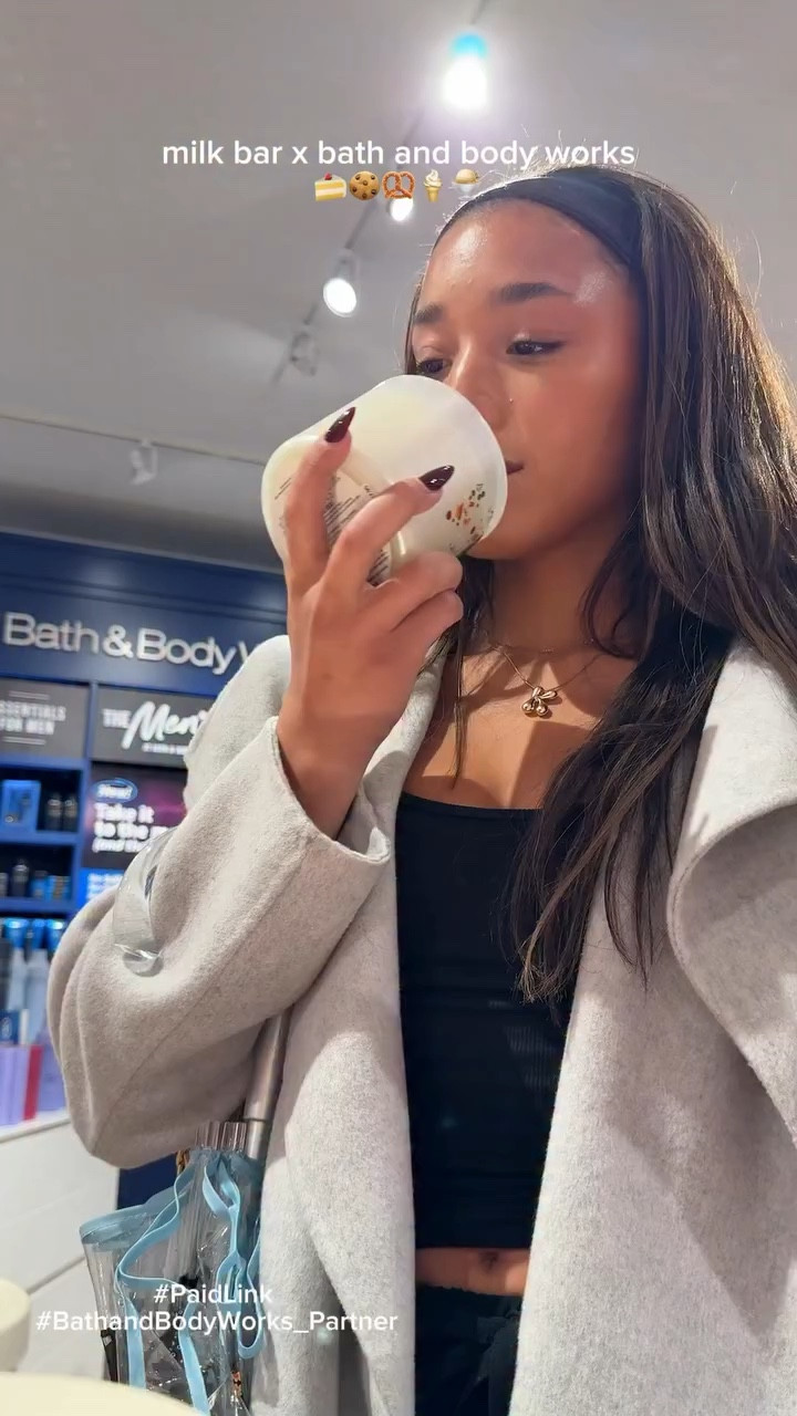 #Paidlink #BathandBodyWorks_Partner It’s givingggg we have milk bar at home!🍰🍪🥨💖🥛 I’m OBSESSED @bathandbodyworks 🤗🤗