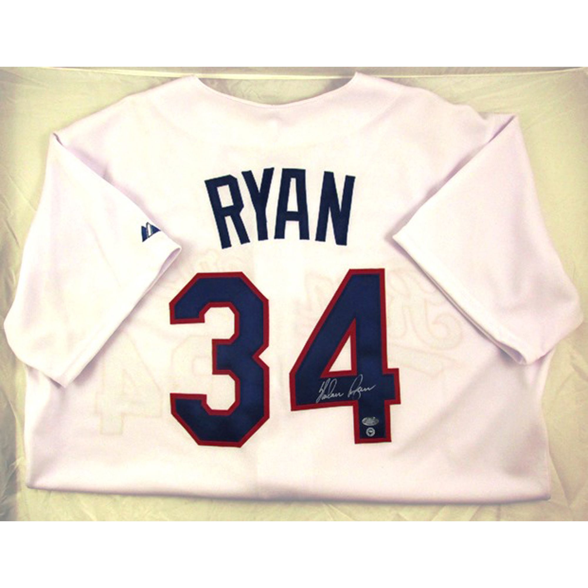 Nolan Ryan Autographed Authentic Texas Rangers Jersey (Majestic) | Fanatics