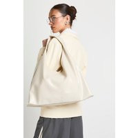 boohoo Women's Slouchy Tote Bag in Ecru | Boohoo.com (UK & IE)
