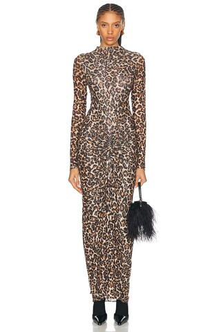 Ronny Kobo Scorpio Dress in Leopard - Brown. Size S (also in ). | FWRD 