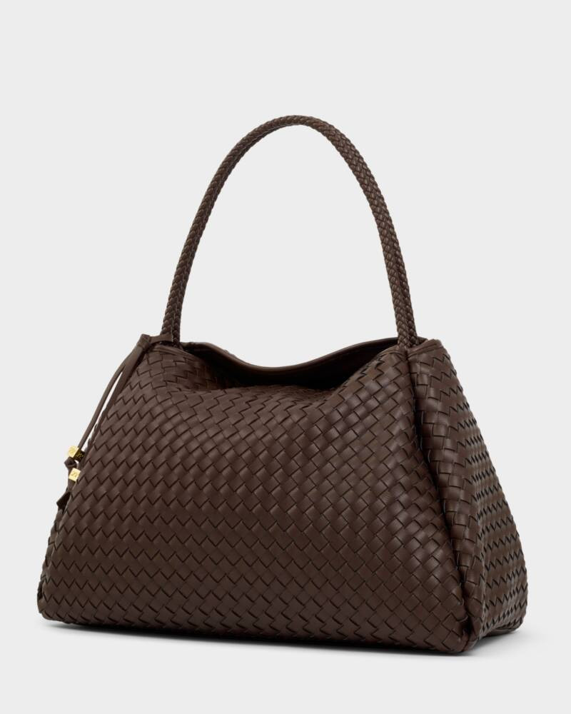 Nova Hand Woven Large Shoulder Bag in Chocolate | Katie Loxton Ltd. (UK)