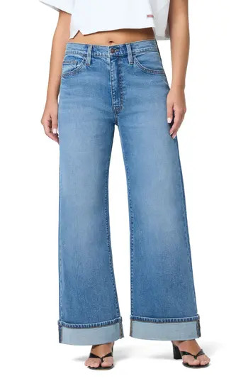 Hudson Jeans Jolene Cuffed Hem Wide Leg Jeans in Burke at Nordstrom Rack, Size 24 | Nordstrom Rack