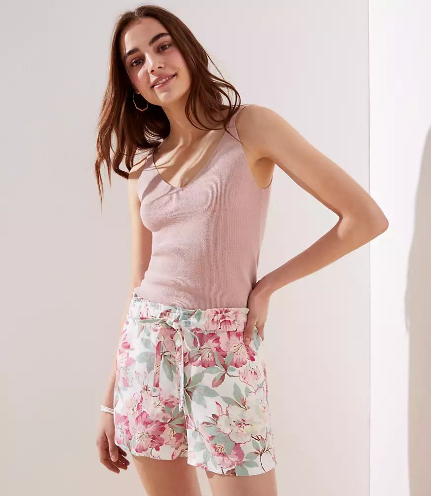 Floral Drawstring Shorts | LOFT