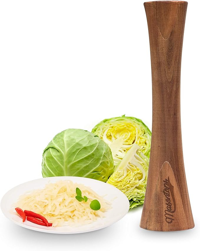 Masontops Pickle Packer - Acacia Wood Vegetable Fermentation Tamper - Cabbage Sauerkraut Pounder ... | Amazon (US)