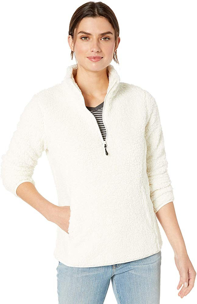 Women's Polar Fleece Lined Sherpa Quarter-Zip Jacket | Amazon (US)