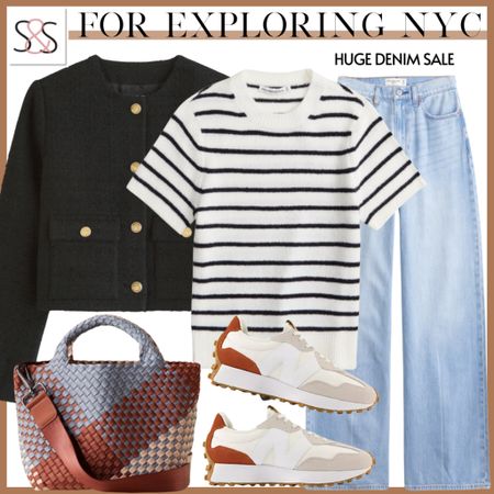Layering over a striped tee is so easy with great pieces from Abercrombie. I am loving the new spring bag to pair with these new balance 327 sneakers. I just ordered these wide like jeans to try. Take advantage of this denim sale!

#LTKMostLoved #LTKSeasonal #LTKSpringSale