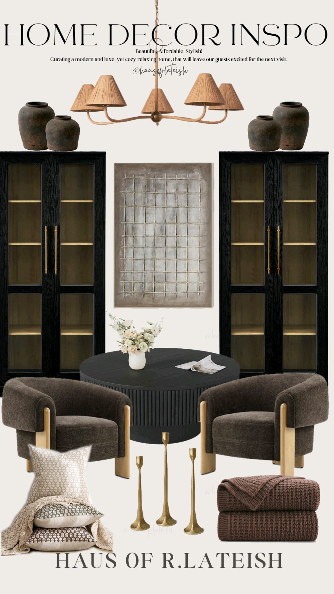 A beautiful combination of neutral and warm tones to curate an elegant, modern yet cozy style.  #ModernHome #InteriorDesign #HoneDecor #HomeStyling #NeutralDecor #MoodyHome 

#LTKHome #LTKSaleAlert