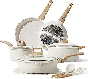 CAROTE 14 Pcs Pots and Pans Set Nonstick,Cookware Set Kitchen Cooking Set with Utensil and Pan Pr... | Amazon (US)