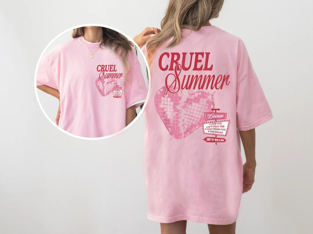 Cruel Summer Shirt, Retro Lover Poet T-shirt, Version Gift, Era Tour Fan Merch Tee, Bestseller Tr... | Etsy (US)