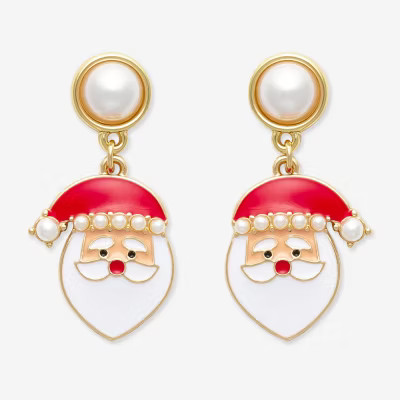 Mixit Gold Tone Santa Claus Stainless Steel 17.9mm Stud Earrings | JCPenney